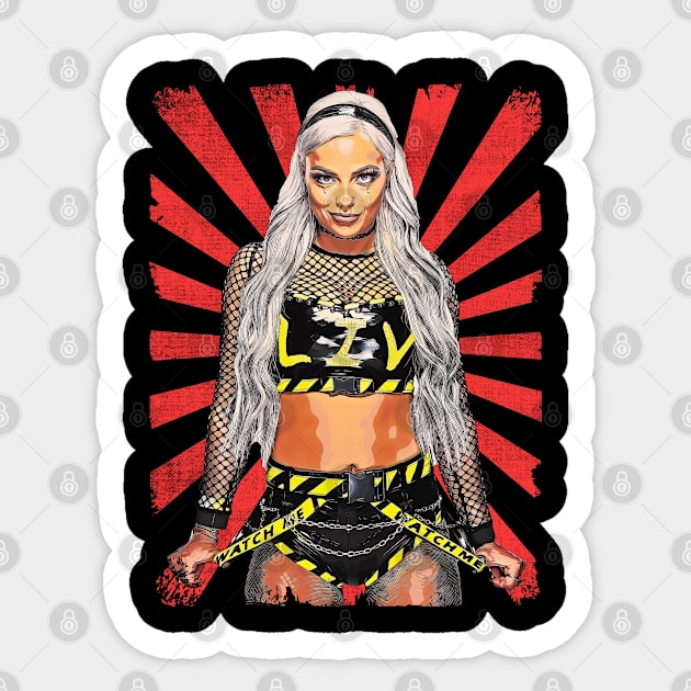 Liv Morgan Wrestling Vintage Fan Art Sticker by Sakonipopart